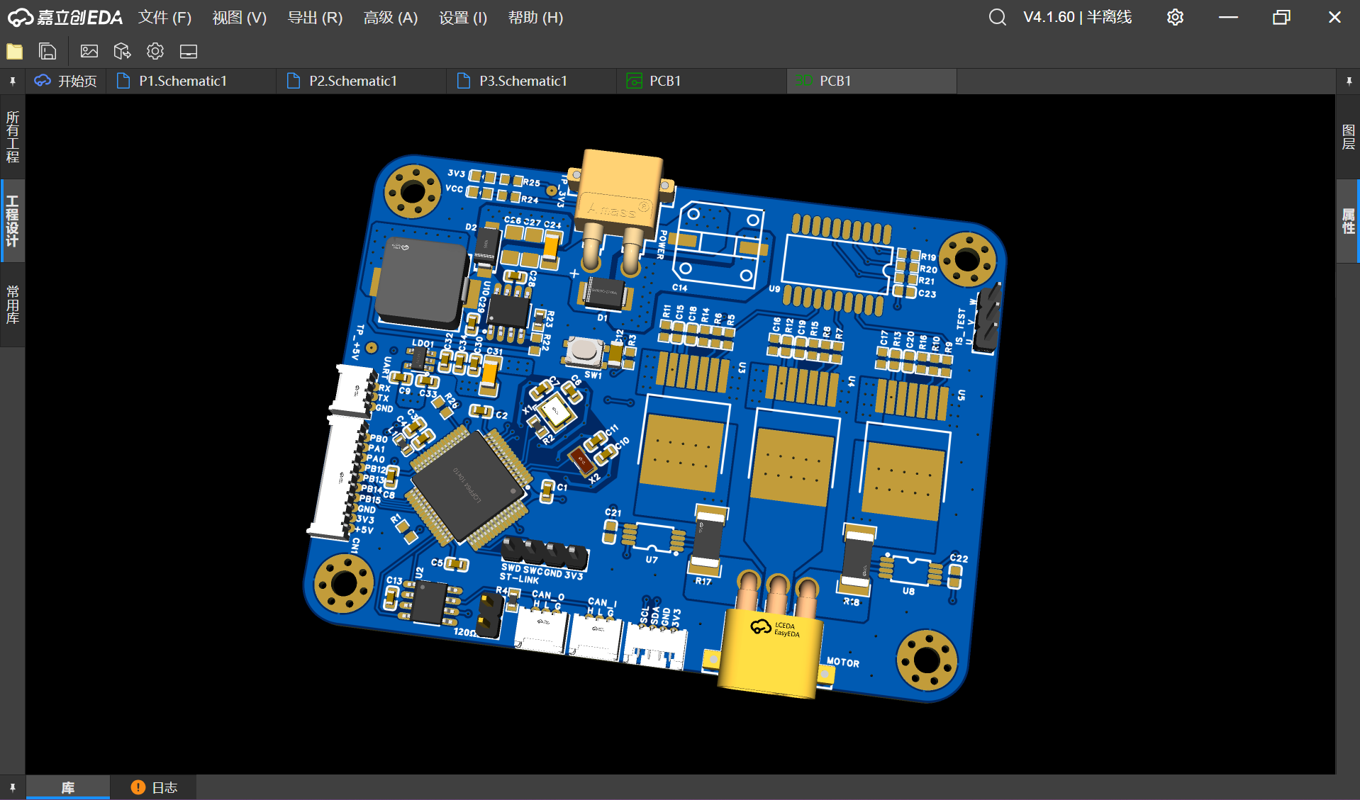 PCB 3D render