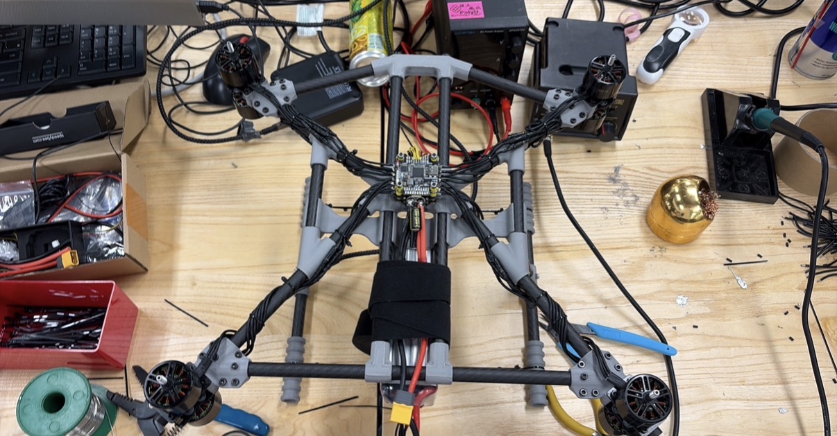 X8 frame on the bench